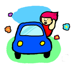 Pink Head Pop Girl sticker #1009516