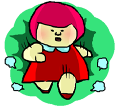 Pink Head Pop Girl sticker #1009521