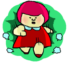 Pink Head Pop Girl sticker #1009521