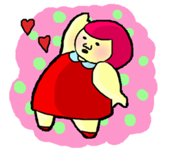 Pink Head Pop Girl sticker #1009522