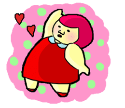Pink Head Pop Girl sticker #1009522