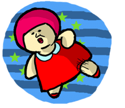 Pink Head Pop Girl sticker #1009524