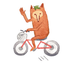 Tane the raccoon dog and fox. sticker #1009848