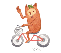 Tane the raccoon dog and fox. sticker #1009848