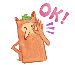 Tane the raccoon dog and fox. sticker #1009851