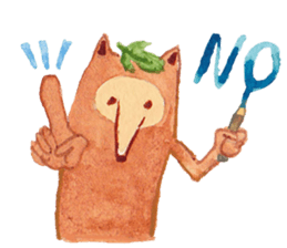 Tane the raccoon dog and fox. sticker #1009852