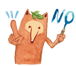 Tane the raccoon dog and fox. sticker #1009852