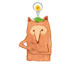 Tane the raccoon dog and fox. sticker #1009855