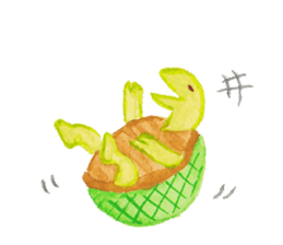 Tane the raccoon dog and fox. sticker #1009859