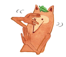 Tane the raccoon dog and fox. sticker #1009861