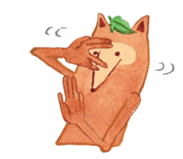 Tane the raccoon dog and fox. sticker #1009861