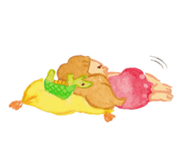 Tane the raccoon dog and fox. sticker #1009864