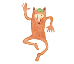 Tane the raccoon dog and fox. sticker #1009865