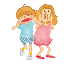 Tane the raccoon dog and fox. sticker #1009866