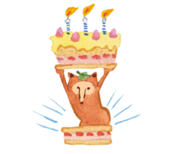 Tane the raccoon dog and fox. sticker #1009872