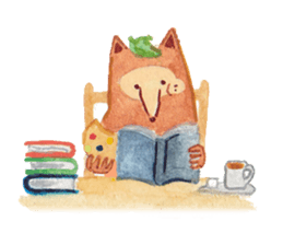 Tane the raccoon dog and fox. sticker #1009877