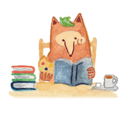 Tane the raccoon dog and fox. sticker #1009877