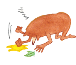 Tane the raccoon dog and fox. sticker #1009881