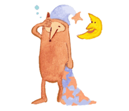 Tane the raccoon dog and fox. sticker #1009886