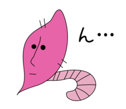 Potato and sweet potato worms sticker #1010048