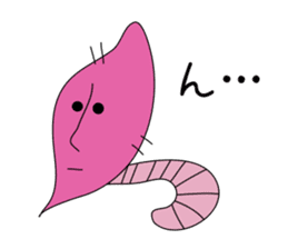 Potato and sweet potato worms sticker #1010048