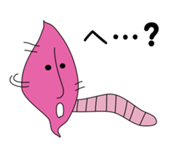 Potato and sweet potato worms sticker #1010049