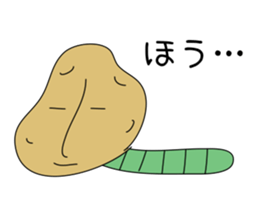 Potato and sweet potato worms sticker #1010052