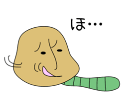 Potato and sweet potato worms sticker #1010054