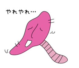 Potato and sweet potato worms sticker #1010055