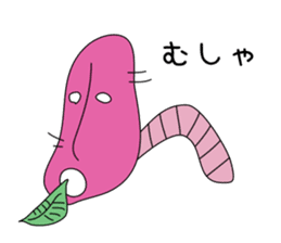Potato and sweet potato worms sticker #1010061