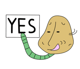 Potato and sweet potato worms sticker #1010067