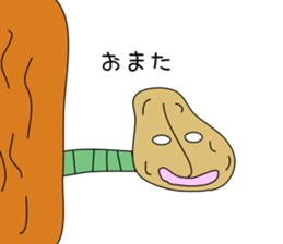 Potato and sweet potato worms sticker #1010084