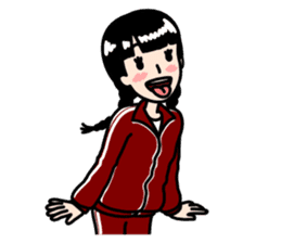 Rustic Tracksuit Girl sticker #1010369