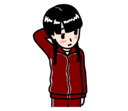 Rustic Tracksuit Girl sticker #1010370