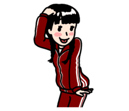 Rustic Tracksuit Girl sticker #1010371