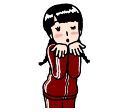 Rustic Tracksuit Girl sticker #1010374