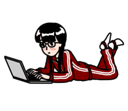 Rustic Tracksuit Girl sticker #1010378