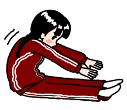 Rustic Tracksuit Girl sticker #1010379