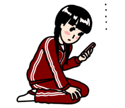Rustic Tracksuit Girl sticker #1010380