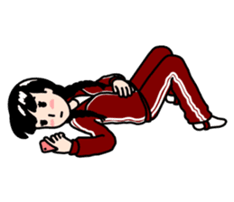 Rustic Tracksuit Girl sticker #1010383