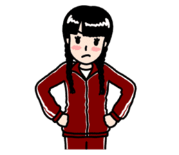 Rustic Tracksuit Girl sticker #1010387