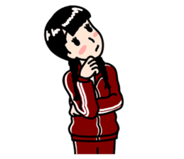 Rustic Tracksuit Girl sticker #1010389