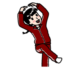 Rustic Tracksuit Girl sticker #1010390