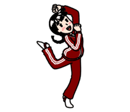 Rustic Tracksuit Girl sticker #1010396