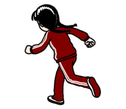 Rustic Tracksuit Girl sticker #1010397