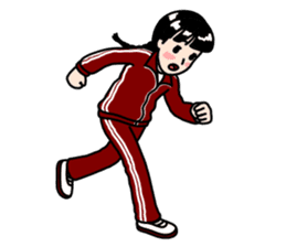 Rustic Tracksuit Girl sticker #1010398