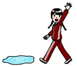 Rustic Tracksuit Girl sticker #1010406
