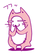 Pink Cat Alien sticker #1010769
