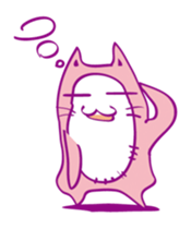 Pink Cat Alien sticker #1010773