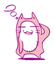 Pink Cat Alien sticker #1010773